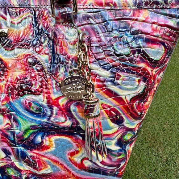 Brahmin Disco Melbourne Medium Asher Croc Embossed Tote NWT - Picture 7 of 16